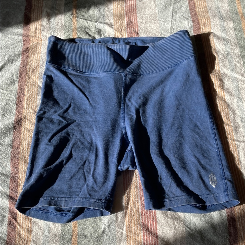 FP Movement by Free People Deep Blue High-Rise Bike Shorts
